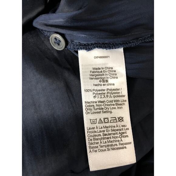 Madewell Button Front Utility Shirtdress in Satin Deep Indigo Blue NWT S - Picture 12 of 14